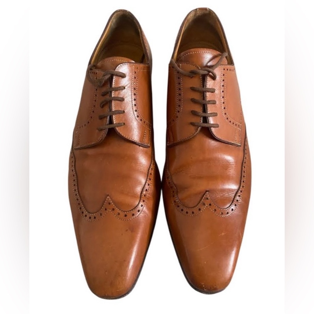 Vakko genuine leather brogue derby shoes